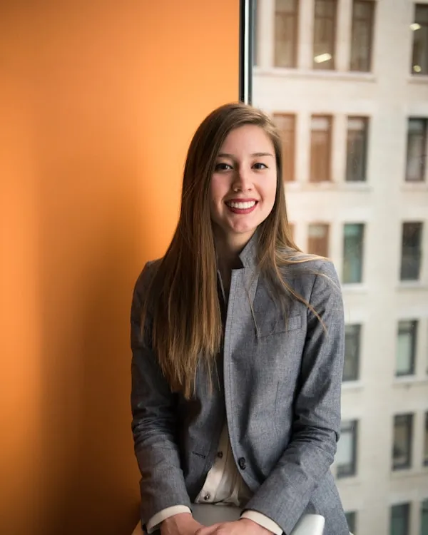Professional woman smiling in office